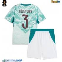 Maglie da calcio Portogallo Ruben Dias #3 Seconda Maglia Bambino Mondiali 2026  Manica Corta (+ Pantaloni corti)